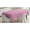 thumbnail image 1 of Ambesonne Damask Tablecloth Rectangular Table Cover, Middle Eastern Blossom, 60"x90", Pink White, 1 of 4