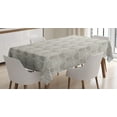 thumbnail image 1 of Ambesonne Damask Tablecloth Rectangular Table Cover, Royal Taupe Tone, 60"x84", Taupe White, 1 of 4