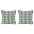 thumbnail image 1 of Ambesonne Damask Throw Pillow Cover 2 Pack, Abstract Art Floral, 16", Blue and Taupe, 1 of 2