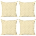 thumbnail image 1 of Ambesonne Damask Throw Pillow Cover 4 Pack, Classical Floral Pastel, 16", Pale Orange and Ivory, 1 of 2