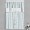 thumbnail image 1 of Ambesonne Damask Valance & Curtain, Botanical Floral Leaves Art, 55"x30", Eggshell Pale Blue, 1 of 7