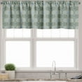 thumbnail image 1 of Ambesonne Damask Valance Pack of 2, Abstract Art Floral, 54"X12", Blue and Taupe, 1 of 5