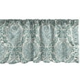 thumbnail image 1 of Ambesonne Damask Valance Pack of 2, Botanical Ivy Like Theme, 54"X12", Eggshell Pale Teal, 1 of 4
