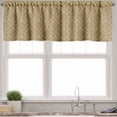 thumbnail image 1 of Ambesonne Damask Valance Pack of 2, Eastern Soft Flowers, 54"X12", Khaki, 1 of 5