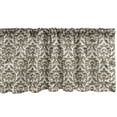 thumbnail image 1 of Ambesonne Damask Window Valance, Antique Victorian Floral, 42" x 18", Army Green Cream, 1 of 3