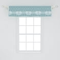 thumbnail image 1 of Ambesonne Damask Window Valance, Classical Flower Inspired Ornaments Illustration in Pastel Tones Print, Curtain Valance for Kitchen Bedroom Decor with Rod Pocket, 54" X 12", Pale Seafoam Grey Teal, 1 of 2