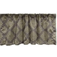 thumbnail image 1 of Ambesonne Damask Window Valance, Classical Oriental Motifs, 42" x 18", Dark Warm Taupe Khaki, 1 of 3