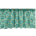thumbnail image 1 of Ambesonne Damask Window Valance, Continuous Abstract Floral Inspired Art Deco Look Print, Curtain Valance for Kitchen Bedroom Decor with Rod Pocket, 54" X 18", Turquoise Sepia, 1 of 2
