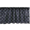 thumbnail image 1 of Ambesonne Damask Window Valance, Middle Eastern Swirly Art, 54" X 12", Indigo Dark Khaki, 1 of 3