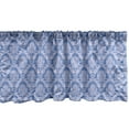 thumbnail image 1 of Ambesonne Damask Window Valance, Modernized Romantic, 42" x 12", Azure Blue Pastel Purple, 1 of 3