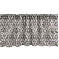 thumbnail image 1 of Ambesonne Damask Window Valance, Monochrome Floral Ornaments, 54" X 18", Eggshell and Plum, 1 of 3