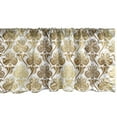 thumbnail image 1 of Ambesonne Damask Window Valance, Ombre Abstract Image Floral East Inspired Details Print, Curtain Valance for Kitchen Bedroom Decor with Rod Pocket, 54" X 12", Caramel and Pale Yellow, 1 of 3