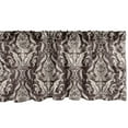 thumbnail image 1 of Ambesonne Damask Window Valance, Wildflowers Leaves Curls, 54" X 18", Dark Brown Cream, 1 of 3
