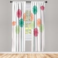 thumbnail image 1 of Ambesonne Dandelion Curtains, Abstract Wildflower Art, Pair of 28"x84", White Peach, 1 of 2