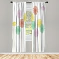 thumbnail image 1 of Ambesonne Dandelion Curtains, Abstract Wildflower Art, Pair of 28"x95", Pale Rose, 1 of 2