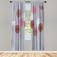 thumbnail image 1 of Ambesonne Dandelion Curtains, Abstract Wildflower Print, Pair of 28"x95", Pale Redwood, 1 of 2