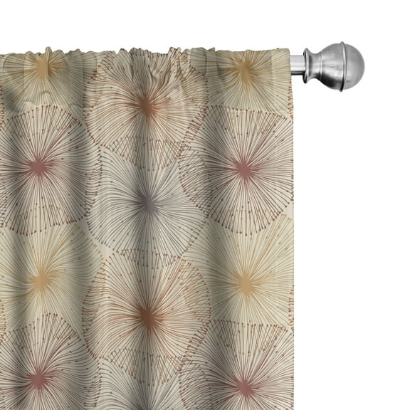 Ambesonne Dandelion Curtains, Vintage Blowball, Pair of 28"x84", Multicolor