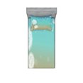 thumbnail image 1 of Ambesonne Dandelion Fitted Sheet & Pillow Sham Set, Blowball on Wind, Twin, Turquoise Tan White, 1 of 2