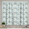 thumbnail image 1 of Ambesonne Dandelion Kitchen Curtains, Abstract Botanical Motif, 55"x45", Turquoise Ceil Blue, 1 of 1