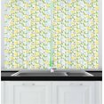 thumbnail image 1 of Ambesonne Dandelion Kitchen Curtains, Blowballs Ladybugs, 55"x45", Pale Blue Yellow, 1 of 1