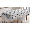 thumbnail image 1 of Ambesonne Dandelion Tablecloth Rectangular Table Cover, Springtime Flower Fluff, 60"x90", Black and White, 1 of 4
