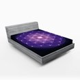 thumbnail image 1 of Ambesonne Dark Blue Fitted Sheet, Flower of Life Stars, Full Size, Dark Blue Purple, 1 of 2