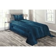 thumbnail image 1 of Ambesonne Dark Blue Quilted Coverlet 2 Pcs, Wooden Planks Texture, Twin Size, Pale Blue Dark Blue, 1 of 4