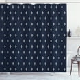 thumbnail image 1 of Ambesonne Dark Blue Shower Curtain, Navy Inspired Pattern, 69"Wx70"L, Dark Blue and White, 1 of 3