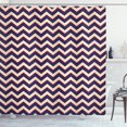 thumbnail image 1 of Ambesonne Dark Blue Shower Curtain, Zigzag Modern Lines, 69"Wx75"L, Purple Tan Red, 1 of 3