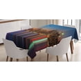 thumbnail image 1 of Ambesonne Dark Blue Tablecloth Rectangular Table Cover, Toronto Urban City, 60"x90", Dark Blue, 1 of 4