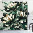 thumbnail image 1 of Ambesonne Dark Green Shower Curtain, Magnolia Blooming Garden, 69"Wx70"L, Hunter Green and Off White, 1 of 4