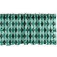 thumbnail image 1 of Ambesonne Dark Green Window Valance, Argyle Inspired Pattern, 54" X 18", Teal Dark Reseda Green, 1 of 3