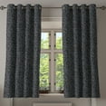 thumbnail image 1 of Ambesonne Dark Grey Grommet Curtain, Royal Floral Curls, 50" x 63", Dark Grey, 1 of 6