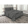 thumbnail image 1 of Ambesonne Dark Grey Quilted Bedspread Set 3 Pcs, Abstract Vintage, King Size, Pale Grey Black, 1 of 3