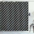 thumbnail image 1 of Ambesonne Dark Grey Shower Curtain, Triangles Modern, 69"Wx84"L, Grey Black, 1 of 3