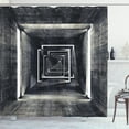 thumbnail image 1 of Ambesonne Dark Grey Shower Curtain, Tunnel Perspective, 69"Wx84"L, Black Beige White, 1 of 3