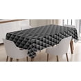 thumbnail image 1 of Ambesonne Dark Grey Tablecloth Rectangular Table Cover, Triangles Modern, 52"x70", Grey Black, 1 of 4