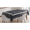 thumbnail image 1 of Ambesonne Dark Grey Tablecloth Rectangular Table Cover, Tunnel Perspective, 52"x70", Black Beige White, 1 of 3