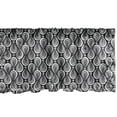 thumbnail image 1 of Ambesonne Dark Grey Valance Pack of 2, Peacock Feathers Inspired, 54"X18", Dark Grey and White, 1 of 4