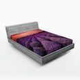 thumbnail image 1 of Ambesonne Dark Purple Fitted Sheet, Lavender Field Sunset, Full Size, Coral and Purple, 1 of 2