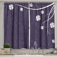 thumbnail image 1 of Ambesonne Dark Purple Kitchen Curtains, Violet Beauty Floral, 55"x45", Quartz, 1 of 3