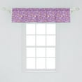 thumbnail image 1 of Ambesonne Dark Purple Window Valance, Butterflies in Various Motifs and Ornaments Background, Curtain Valance for Kitchen Bedroom Decor with Rod Pocket, 54" X 12", Pale Peach and Mauve, 1 of 3