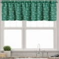 thumbnail image 1 of Ambesonne Dark Teal Valance Pack of 2, Botanical Design Leaves, 54"X12", Forest Green Mint Green, 1 of 3