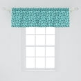 thumbnail image 1 of Ambesonne Dark Teal Window Valance, Tropical Leaves in Green Tones Exotic Hawaiian Minimal Repetition, Curtain Valance for Kitchen Bedroom Decor with Rod Pocket, 54" X 18", Pale Seafoam Dark Seafoam, 1 of 2