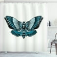 thumbnail image 1 of Ambesonne Death Moth Shower Curtain, Skull on Butterfly Body, 69"Wx70"L, Pale Blue and Petrol, 1 of 3