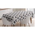 thumbnail image 1 of Ambesonne Death Moth Tablecloth Rectangular Table Cover, Hawk Moth Butterflies, 52"x70", Dark Blue Grey Coconut, 1 of 4