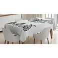 thumbnail image 1 of Ambesonne Death Moth Tablecloth Rectangular Table Cover, Minimalist Wings Art, 60"x90", White and Black, 1 of 4