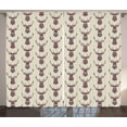 thumbnail image 1 of Ambesonne Deer Curtains 2 Panel Set, Ornate Pattern, 108" x 84", Multicolor, 1 of 3