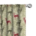 thumbnail image 1 of Ambesonne Deer Curtains, Damask Pattern, Pair of 28"x95", Olive Green Pale Green, 1 of 5