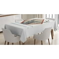 thumbnail image 1 of Ambesonne Deer Hunting Tablecloth Rectangular Table Cover, Hipster Wild Antler, 60"x90", Burnt Sienna Pale Sepia, 1 of 4